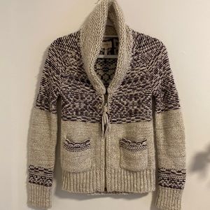 Wilfred Free Alpaca Blend Wool Zip Up Sweater Size S